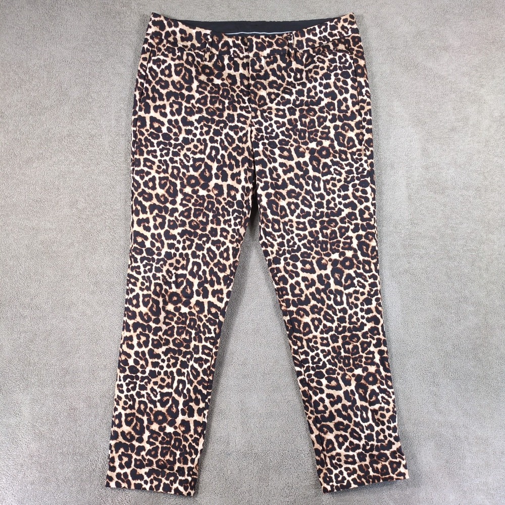 A.N.A Ankle Skinny Pants Womens 10‎ Multicolor Leopard Print